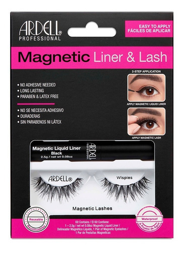 Kit Pestañas Magnéticas Liner & Lash Wispies Ardell