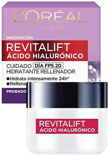 Crema Revitalift L'oréal Fps20 Con Ácidohialurónico 50ml 