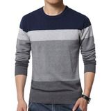 Blusa Elegante En Bloques De Colores For Hombre Con Escote