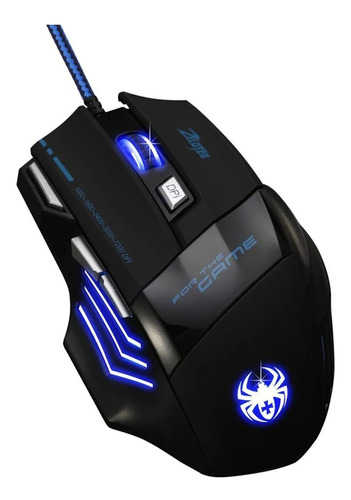 Mouse Gamer Óptico Usb Con Luz Led Rgb 7200 Dpi Redlemon Color Negro