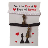 Pulseras Tejida Dúo Par Novios Esposos Infinito Rey Reina