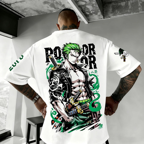 Camiseta De Algodón Zoro De Una Pieza, Estilo Anime, Ropa Ur