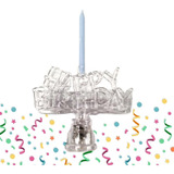Set Velas De Feliz Cumpleaños Con Luz Led Decoración Pastel