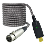 Cable Adaptador Xlr Hembra A Usb, 10 Pies/microfono