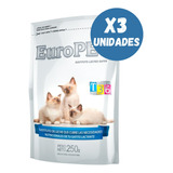 Europet Sustituto Lacteo Leche Para Gatito 3 X 250 Grs