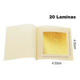 Pack 20 Lamina Oro Comestible 24k 4.33 Cm Genuina Envio Full