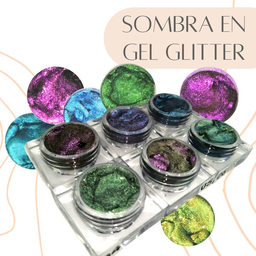 Sombra Gel Metálico Maquillaje Ojos Brillos Cosmético