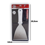 Espatula P/ Lanche Em Inox Chapeiro 25.5cm X 12cm Cozinheiro Cor Branco