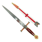 Espada Punhal Adaga Cruzadas Templário Cruz D Malta C/bainha