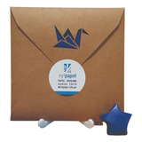 Papel Para Origami : 10x10 Azul Perlado Pack X 40 Hojitas