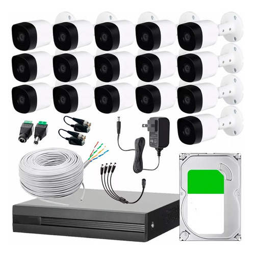 Dahua Kit Cctv 16 Cámaras 5 Mp Metal Hdd 3 Tb + Cable Utp