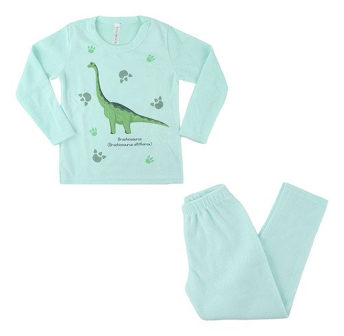 Conjunto Pijama Soft Unissex Toy Box Dino Verde - 806t