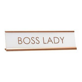 Organizador De Escritorio Boss Lady - Letrero De Escritorio 