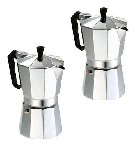 Combo X2 Cafeteras 12 Tazas Vapor Italiana Rápido Expreso 