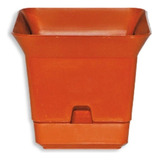 Maceta Plastica Regante Cuadrada 16cm Art 485 Colombraro Color Terracota