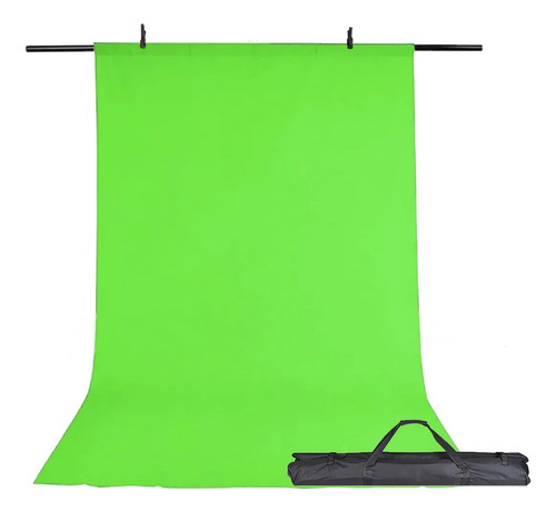 Kit Portafondos P/estudio Profesional 1.5x2m + Fondo Verde 