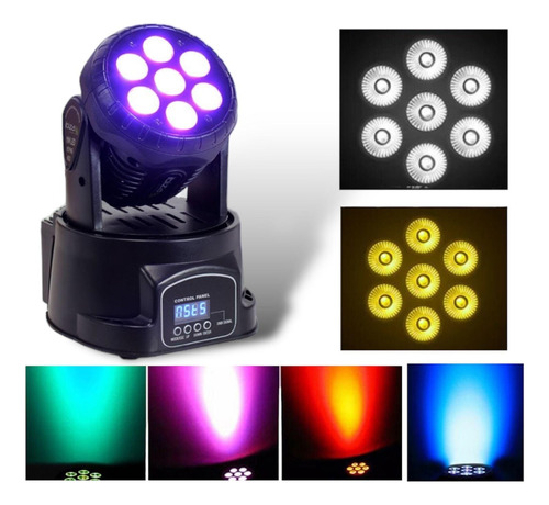 Cabeza Móvil Robotica Par 7 Led Entrada Dmx