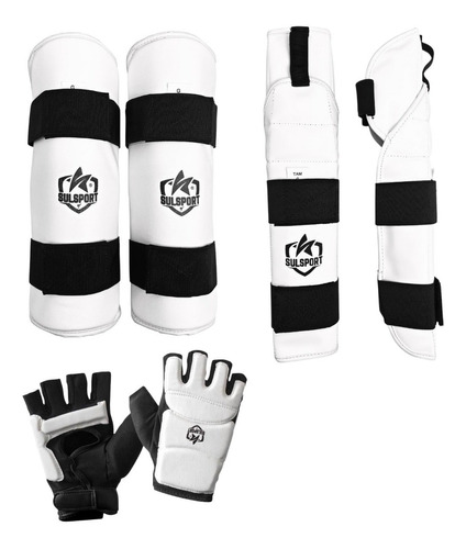 Kit Taekwondo Caneleira + Luva + Antebraço Cotov Sul Sport