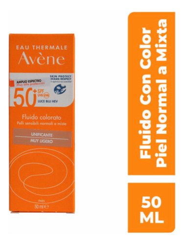Avène Protector Solar Con Color/fps50+piel Normal Mixta/50ml