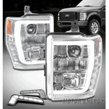 Fit 08-10 Ford Super Duty Led Chrome Projector Headlight Nnc