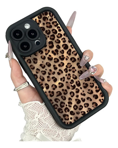 Funda iPhone 17 16 15 14 13 12 Pro Max Plus Diseño Animal Print Leopardo Estilo Elegante Uso Rudo Silicona