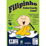 Papel Filipinho Color Cards Lumi A4 25fl 5 Cores Filiperson Cor Verde, Azul, Laranja, Rosa, E Amarelo