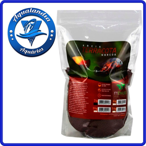 Mbreda Areia Terracota 2kg Ph 7,0 - 7,4 Para Aquario