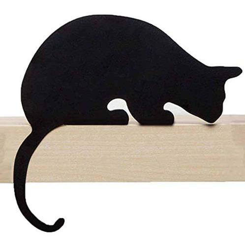 Estatua Decorativa Diseño De Gato Color Negro.