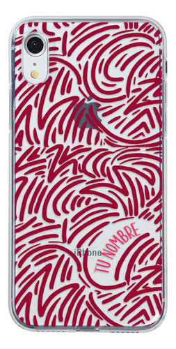 Funda Para iPhone Para Mujer Rayas Vino Personalizada Nombre