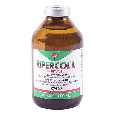Ripercol L Vermífugo Bovino Injetável 100ml Zoetis Cloridrato de Levamisol | MercadoLivre