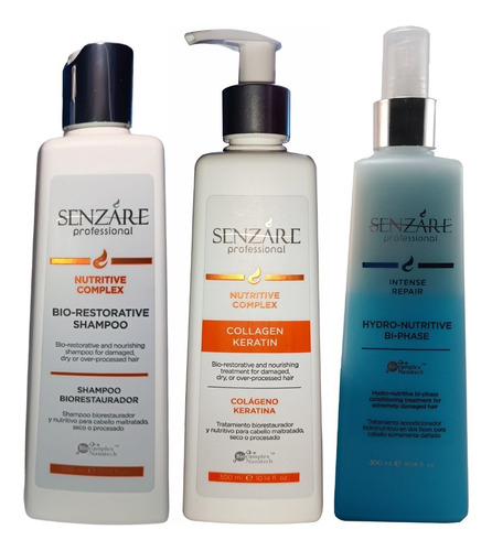 Shampoo Sin Sulfatos+ Collagen - Keratin+ Bifásico Senzare 