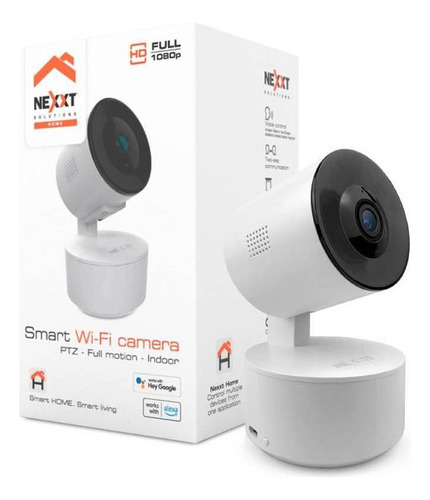 Cámara De Seguridad Nexxt Conectivity Cámara Inteligente Wi-fi V1 Con Resolución De 2mp Visión Nocturna Incluida Blanca