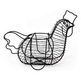 Gallina Huevera Porta Huevos Metal Pintado Cocina Decoración