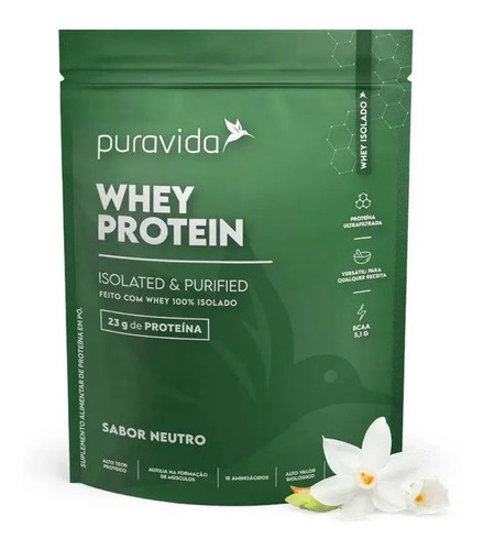 Whey Protein Isolado - Puravida 450g