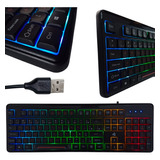 Teclado Notebook Led Rainbow Rgb Gamer Jogar Macio Rapido Pc