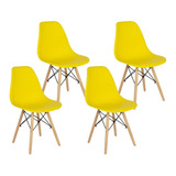 Set De 4 Sillas Holly Estilo Eames Varios Colores