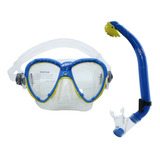 Kit Mergulho Infantil Mascara E Snorkel Com Valvula Seasub