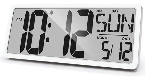 Reloj De Pared Digital Grande De 14.2 Pulgadas, Despertador
