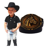 Cinto Fivela Country Infantil Bebê Cabeça Cavalo 