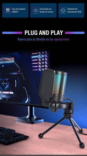 Micrófono Condensador Fifine Ampligame Streaming Filtro