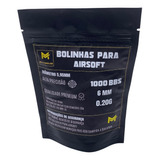 Bbs Bolinhas Munição Premium Airsoft 1000un 0.20g Esfera 6mm