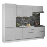 Cozinha Completa Mdf Acordes Madesa 260001 F/ Branco Brilho