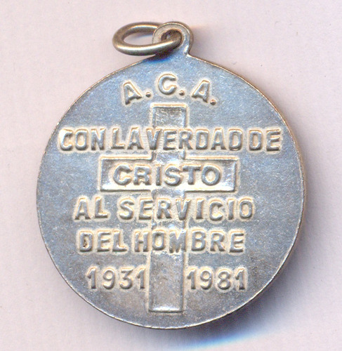 Medalla Rosario Asociacion Catolica Asamblea 1981 Religión