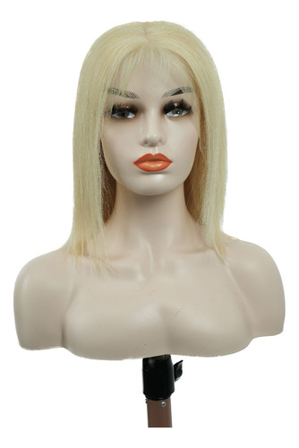 Peluca De Cabello Humano Bob Wigs, 30 Cm, Con Encaje Frontal