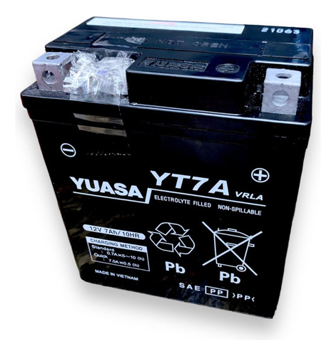 Bateria Moto Yuasa Yt7a = Ytx7l-bs 12v 7ah