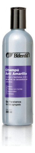 Biferdil Shampoo Anti Amarillo Corrige Tono Cabello Tratados