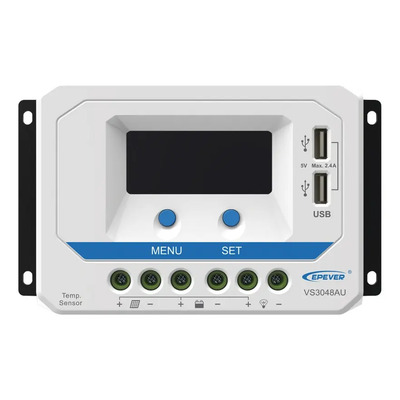 Controlador De Carga Solar Pwm 30a - 12\u002F24\u002F36\u002F48v, Epever | Meses sin interés