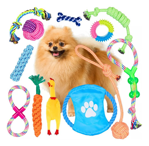 12 Kits Resistant Cuerda Toys For Perros Masticar