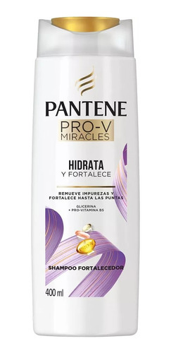 Pantene Pro-v Miracles Shampoo Hidrata Y Fortalece X 400 Ml