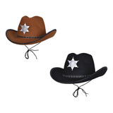 Sombrero De Cowboy Vaquero Sheriff Gorro Disfraz Cotillon